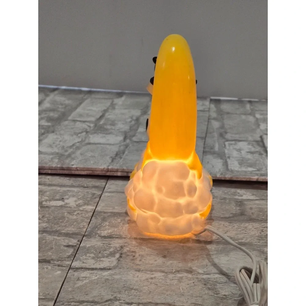 Fine Porcelain Cow Jumps Over The Moon Nightlight Figurine On/Off‎ Switch